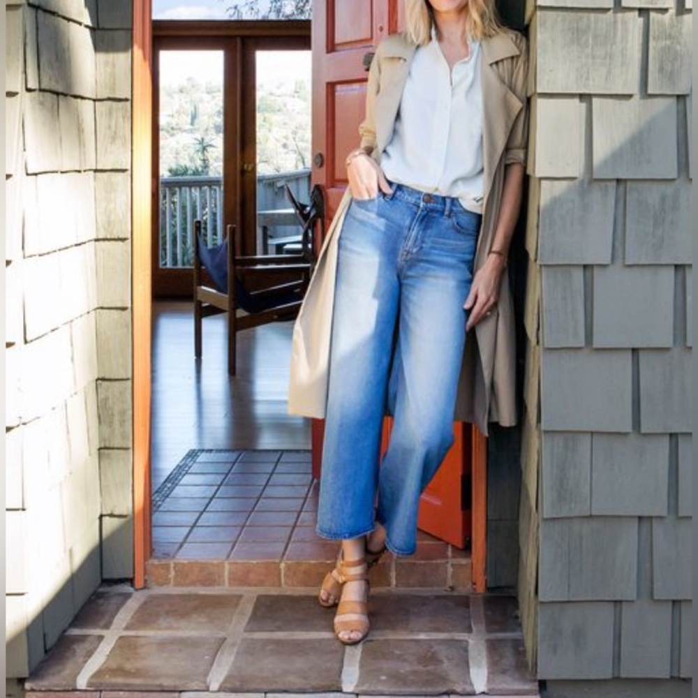 J Crew Rayner Cropped Wide Leg Jeans Denim Size 28 - Picture 10 of 10